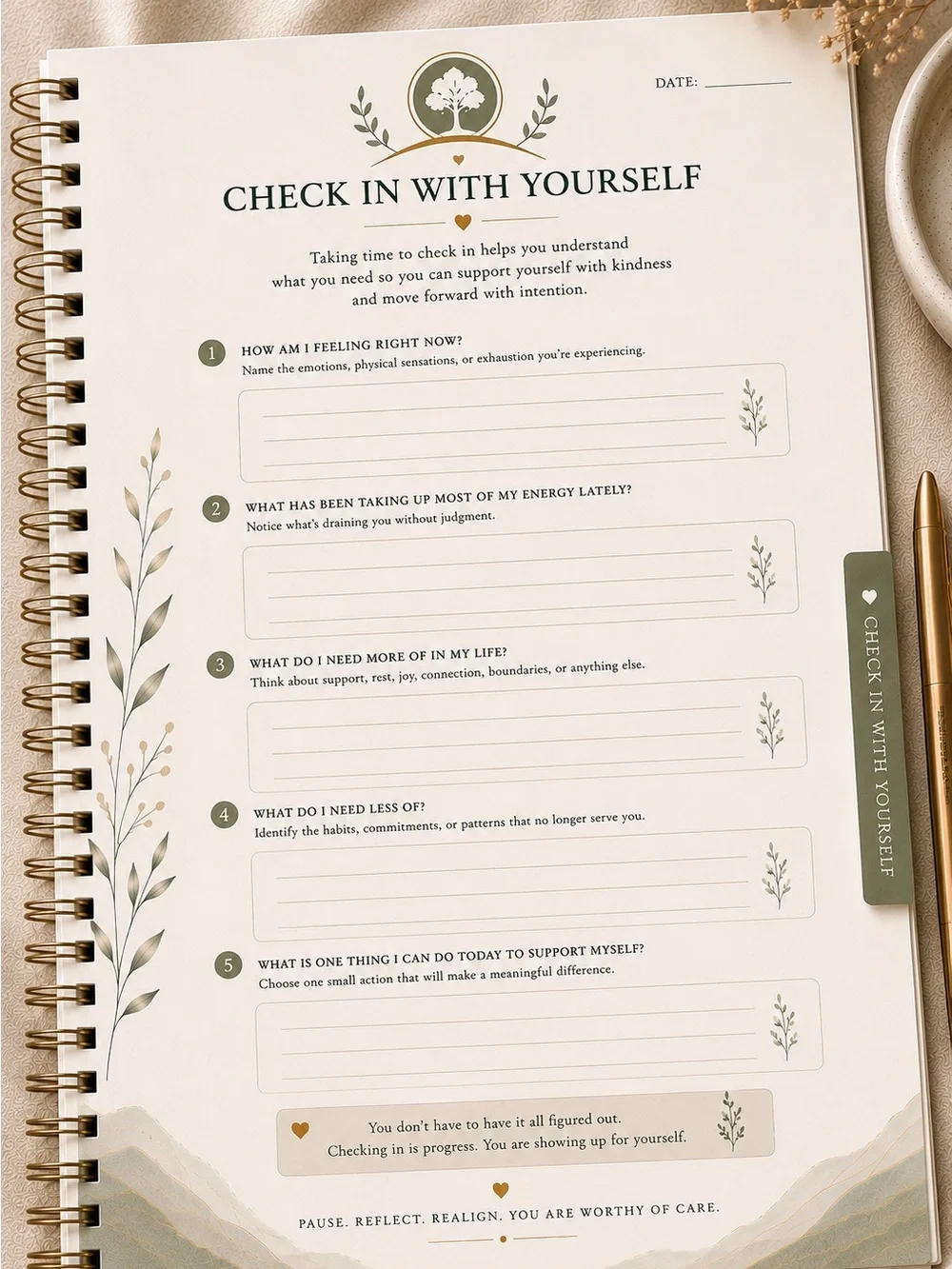 Burnout Recovery OS Wellness-Burnout-Overwhelmed Minds Reset Journal-Self Care